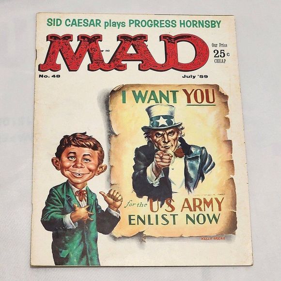 MAD‎ Magazine #48 July 1959 EC Comics "I Want You" Army Enlist Cover VG Fine - Picture 1 of 5